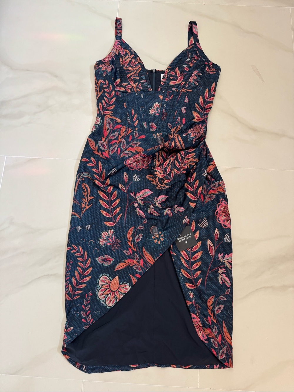 NWT Averie Halley Draped MIDI Dress S - Picture 5 of 9